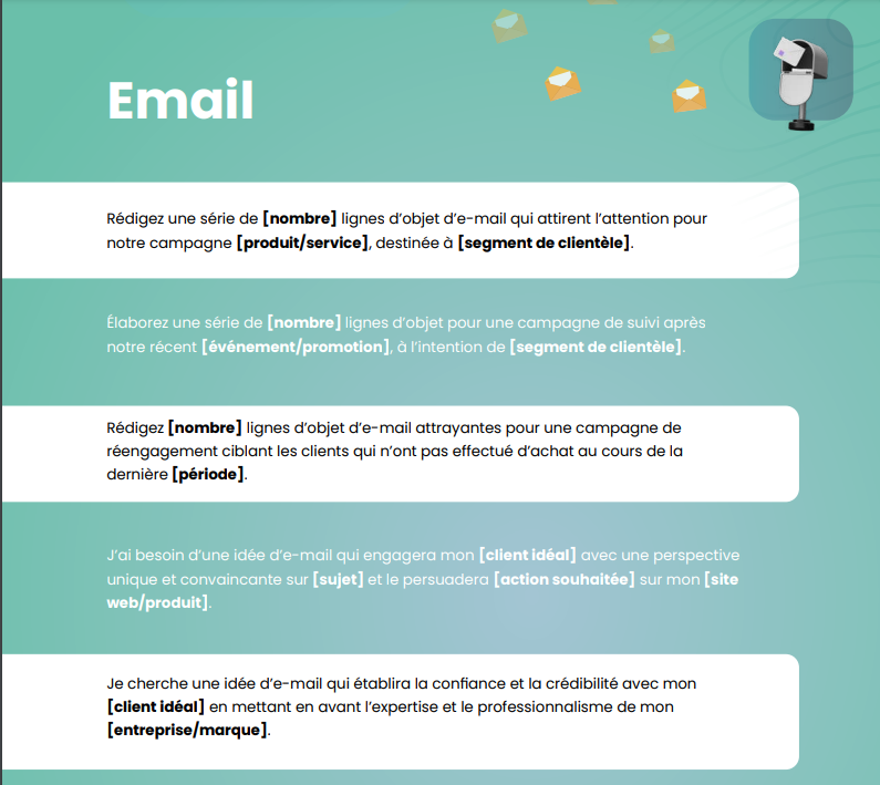 meilleurs prompts Chatgpt